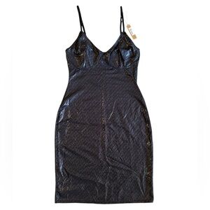 SKIMS | Dresses | Skims Logo Mesh Foil Cami Dress medium